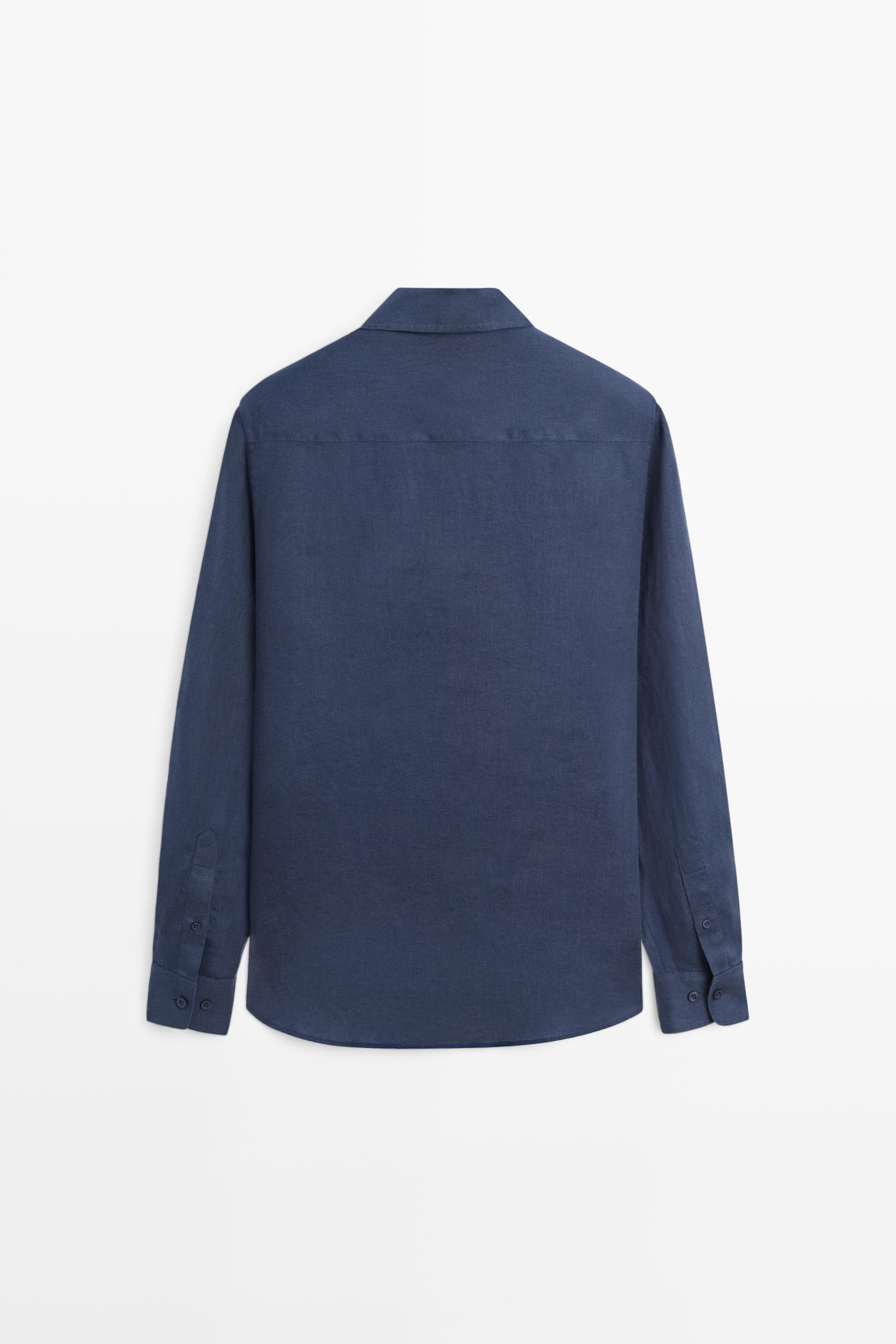 Slim fit 100% linen shirt